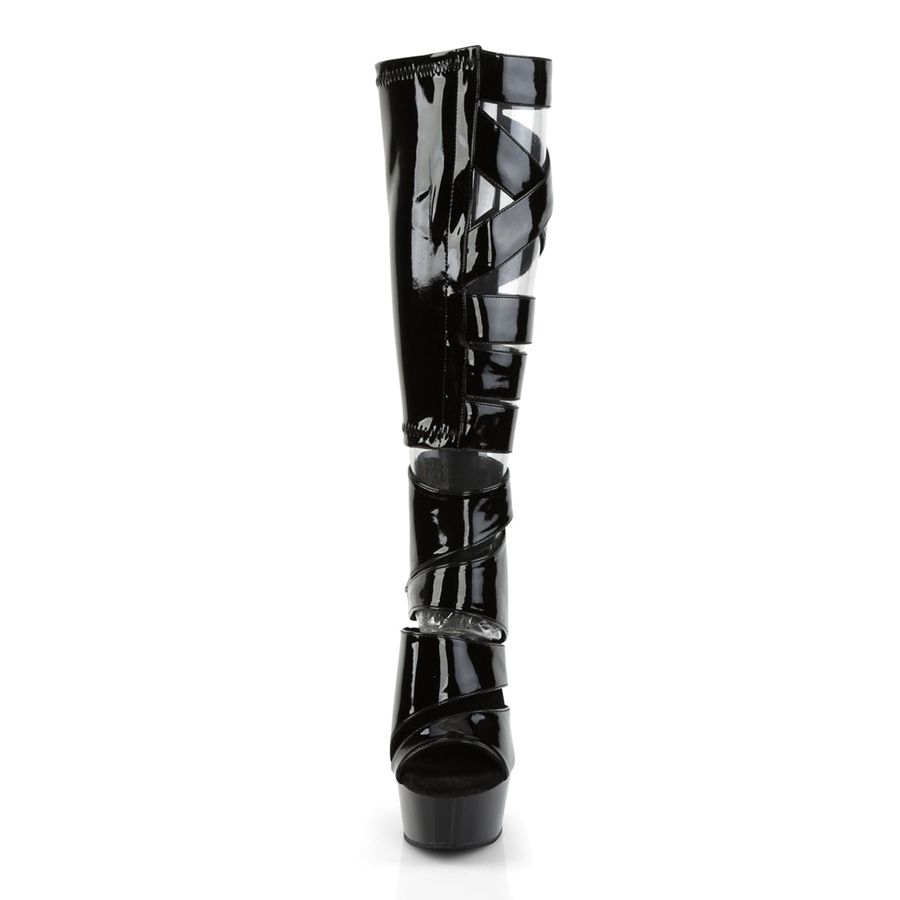 Women's Pleaser Delight-600-49 Knee High Boots Black | 398CIWMAO