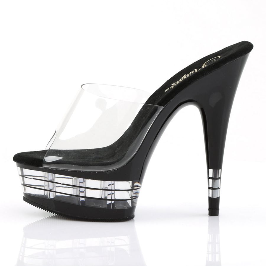 Women's Pleaser Delight-601LN Platform Sandals Black | 478QALESD