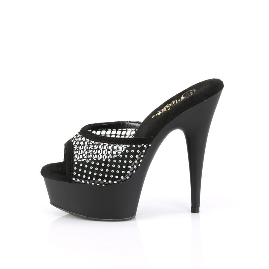 Women's Pleaser Delight-601-6RM Heels Black | 953GSHBTI