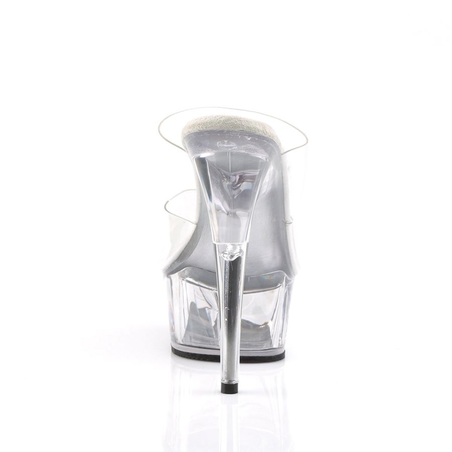 Women's Pleaser Delight-602 Platform Sandals Clear | 048PBFNCE