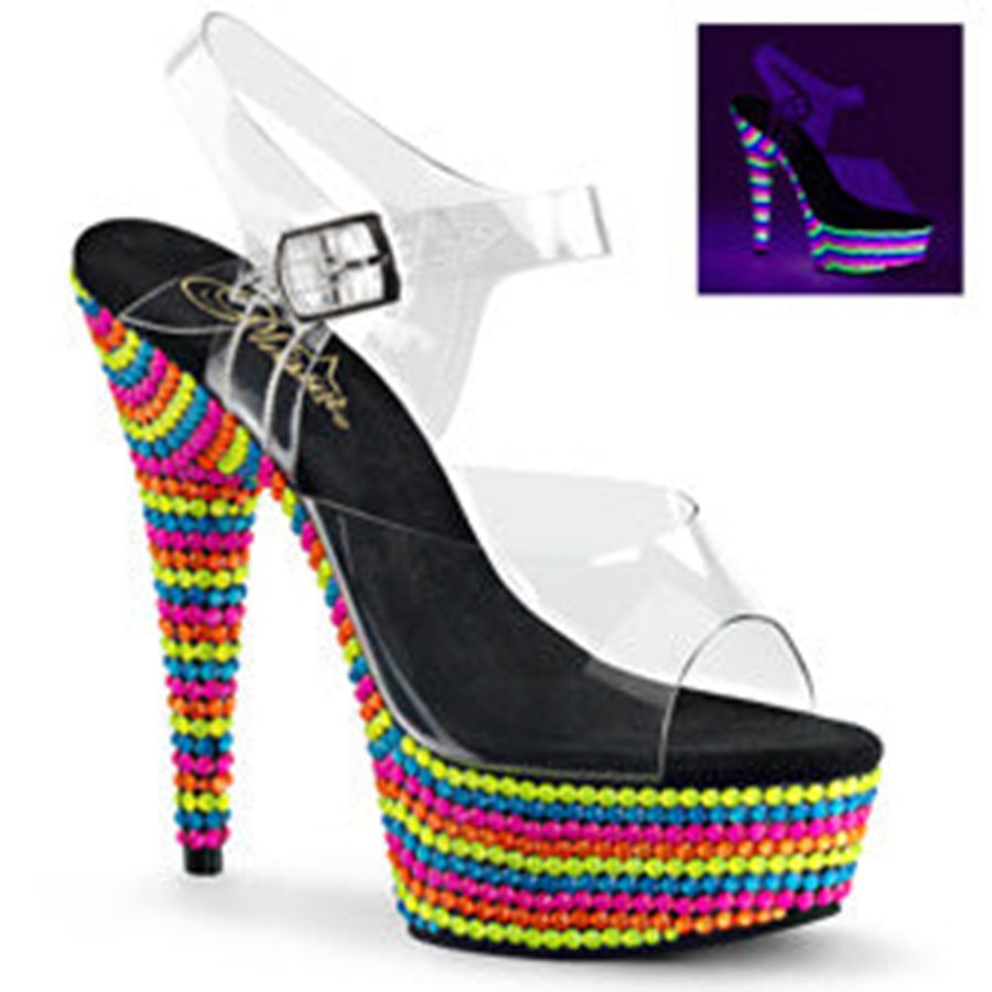 Women's Pleaser Delight-608RBS Ankle Strap Sandals Multicolor | 905DJXBVP