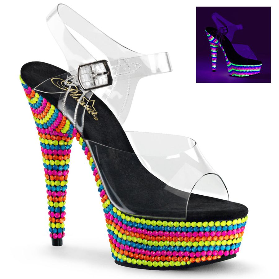 Women\'s Pleaser Delight-608RBS Ankle Strap Sandals Multicolor | 905DJXBVP