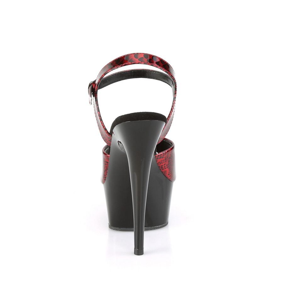 Women's Pleaser Delight-609SP Ankle Strap Sandals Red | 964OEHWPQ