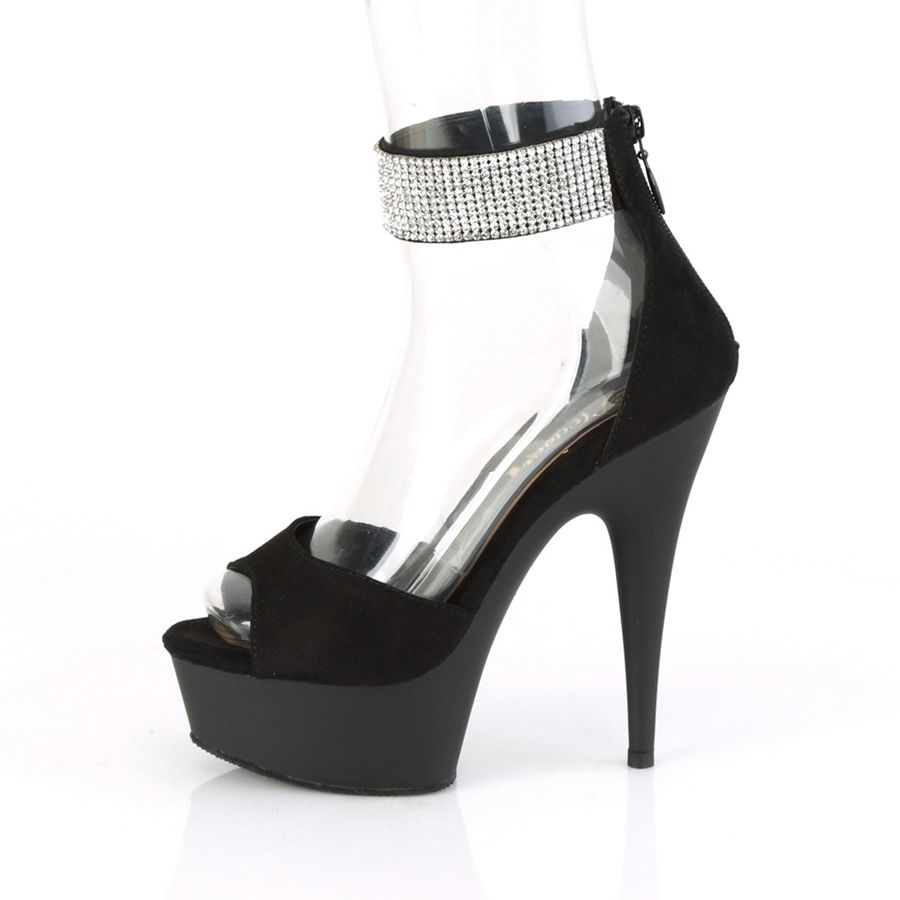 Women's Pleaser Delight-625 Heels Black | 659JODUKA