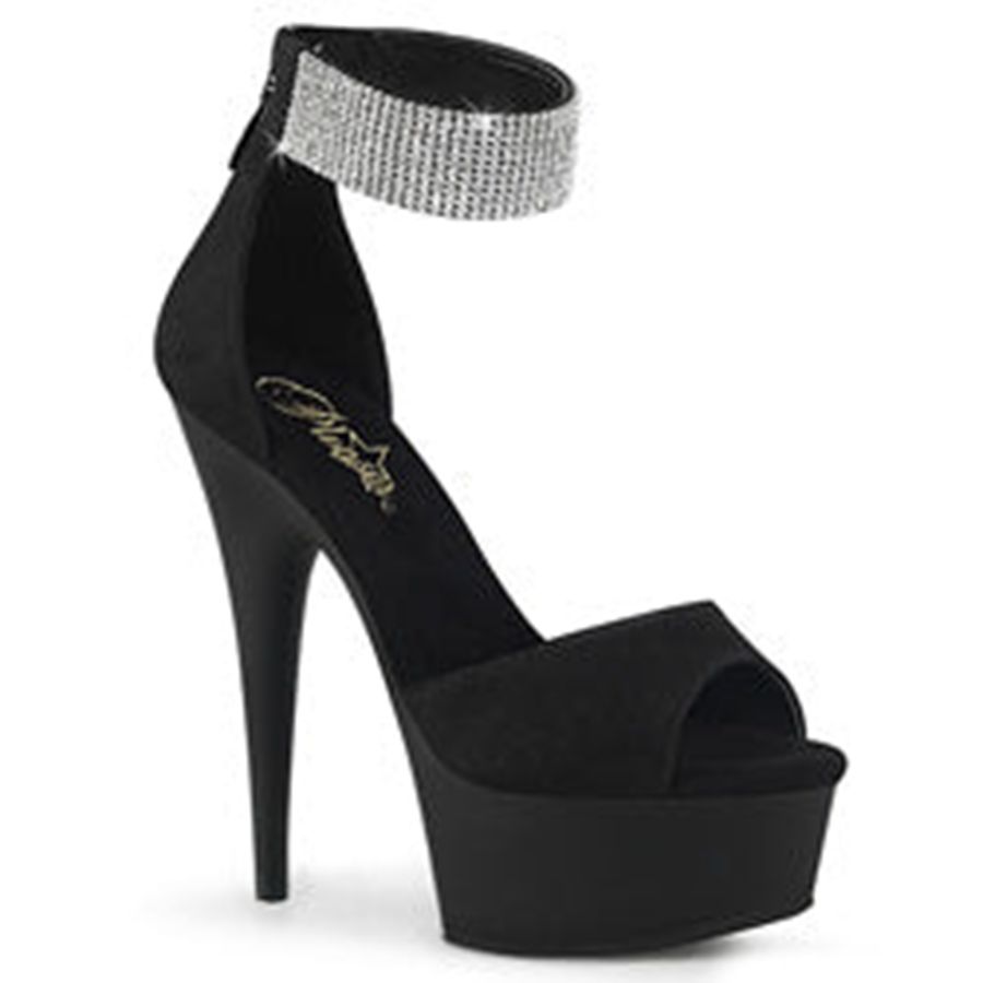 Women's Pleaser Delight-625 Heels Black | 659JODUKA