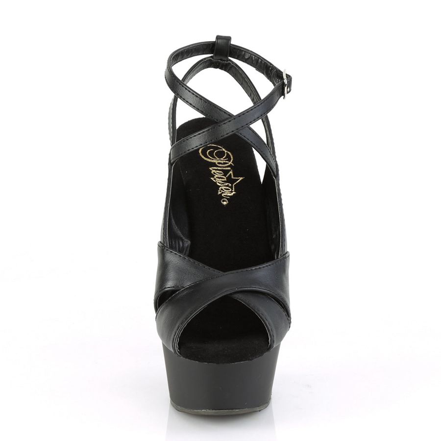 Women's Pleaser Delight-632 Ankle Strap Sandals Black | 126EAVPUS