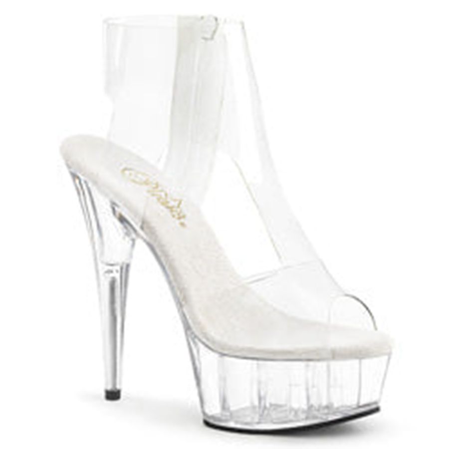 Women's Pleaser Delight-633 Heels Clear | 642CSTGIR