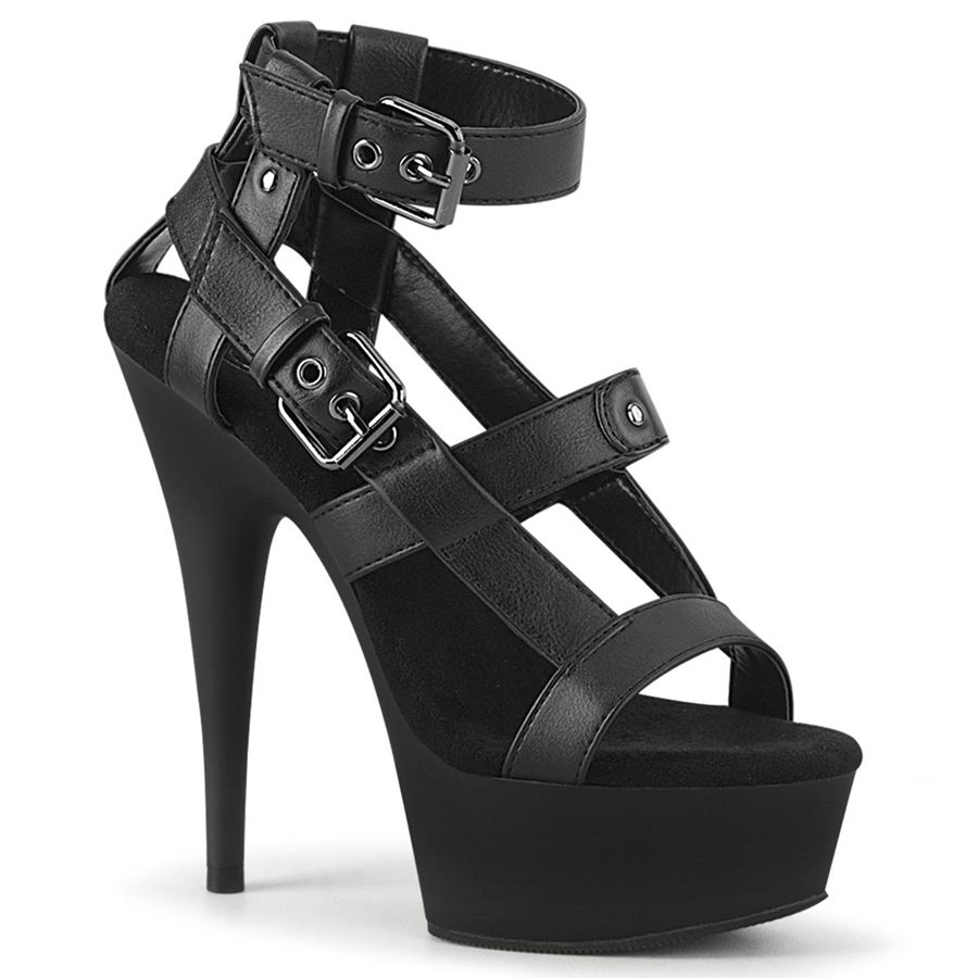 Women\'s Pleaser Delight-637 Heels Black | 792WKMEHI