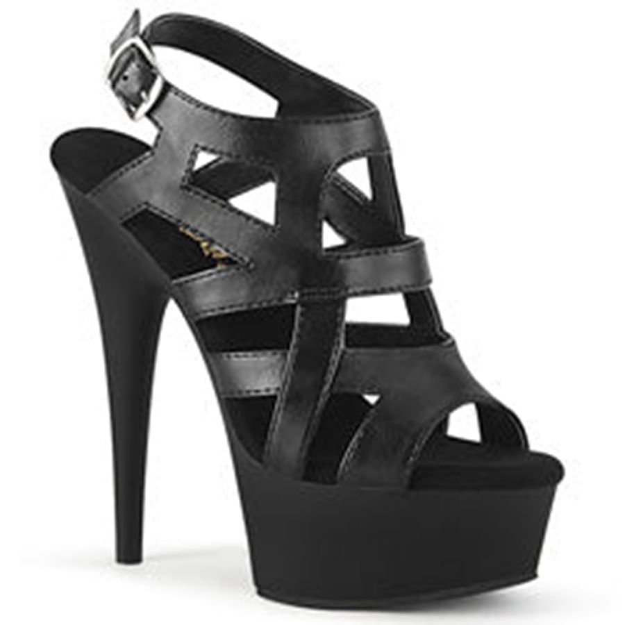 Women's Pleaser Delight-644 Heels Black | 302HNAIWO