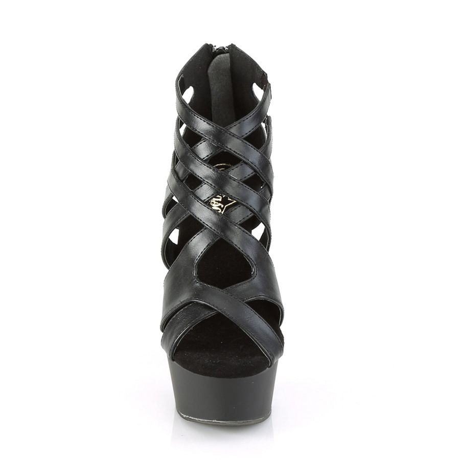 Women's Pleaser Delight-645 Heels Black | 370PANYIM