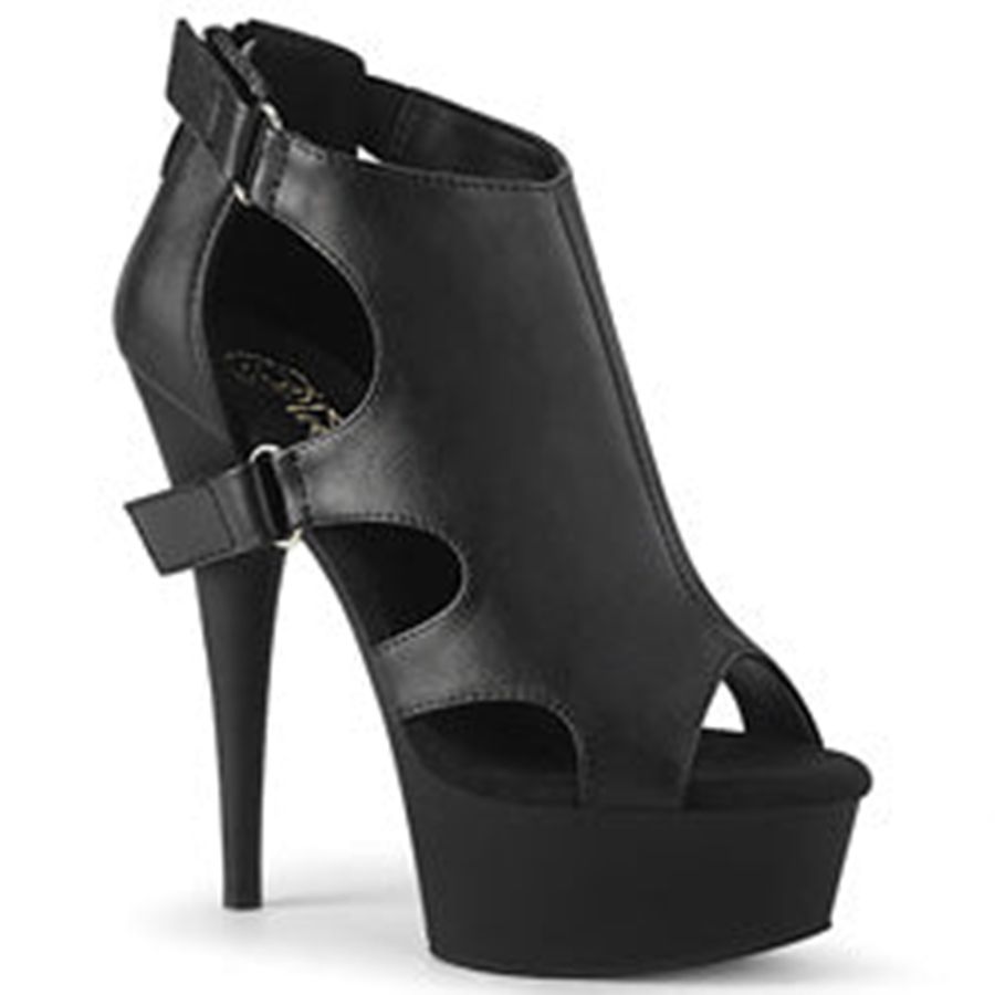 Women's Pleaser Delight-647 Heels Black | 561BTQWIM