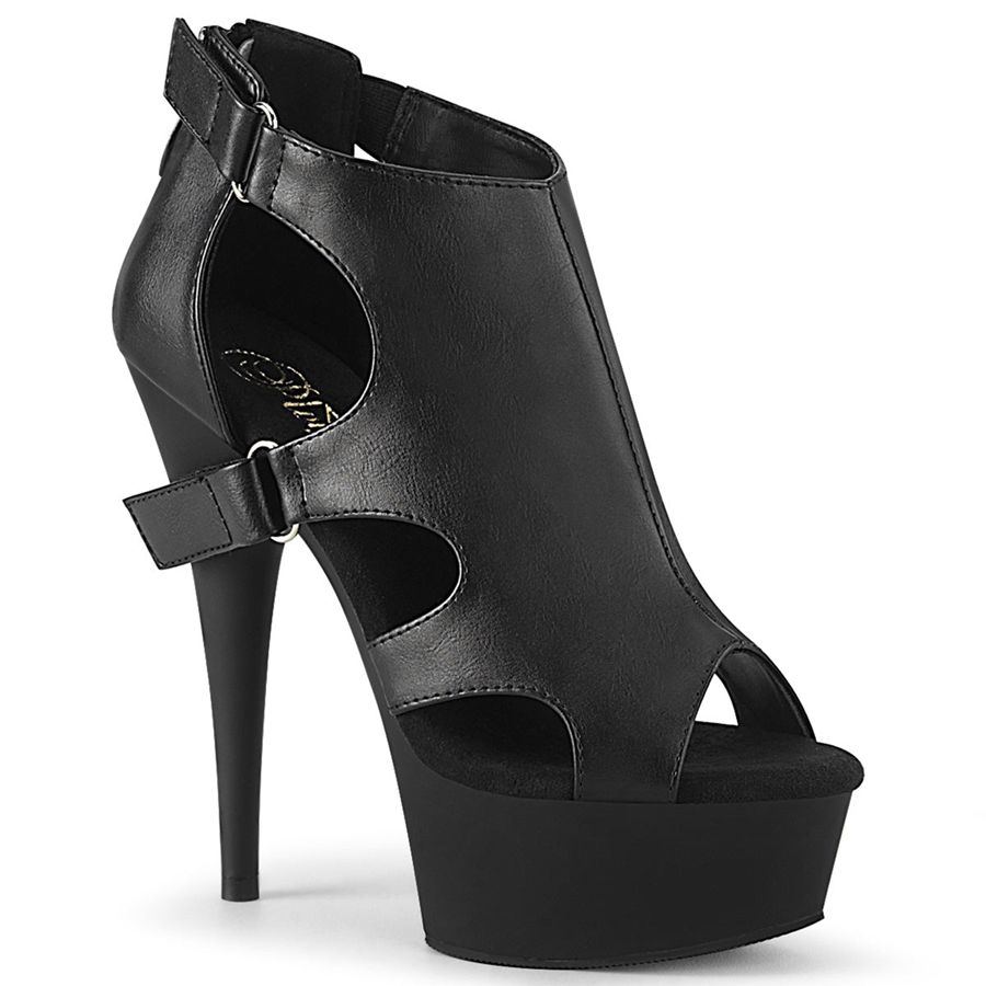 Women\'s Pleaser Delight-647 Heels Black | 561BTQWIM