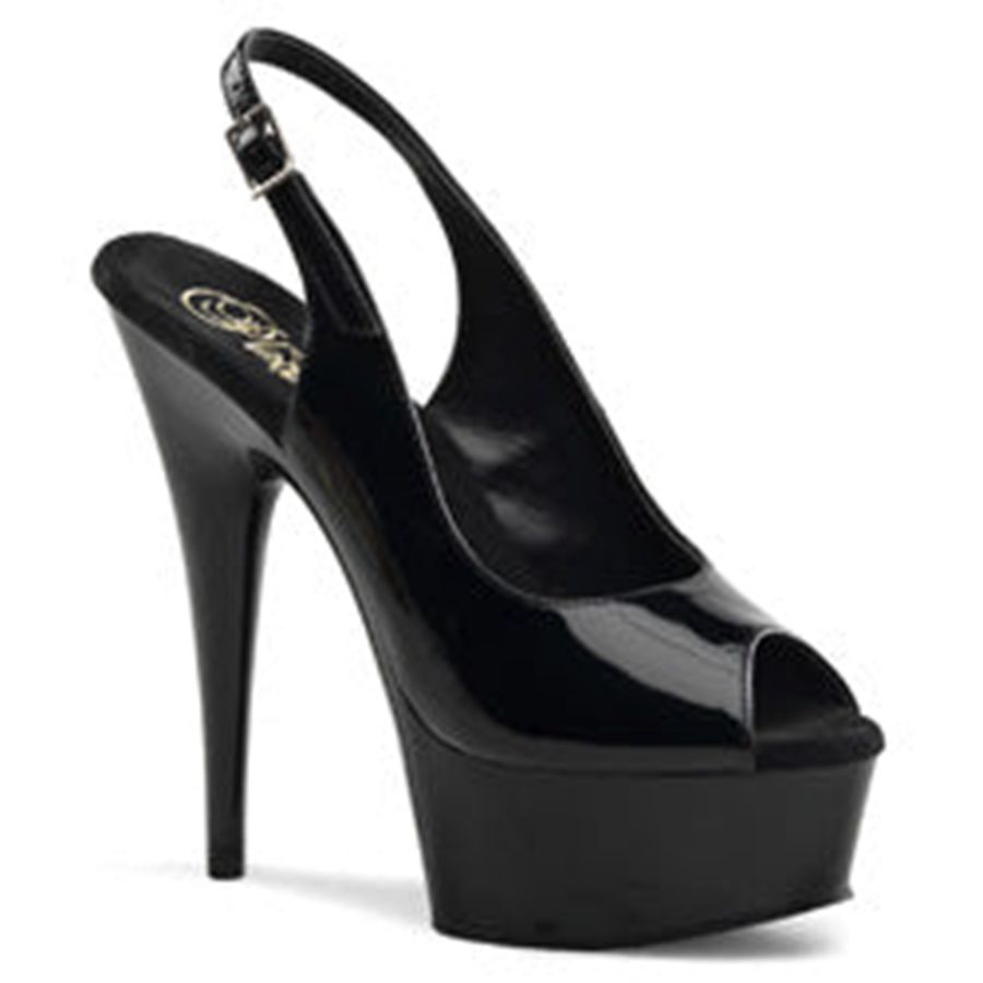 Women's Pleaser Delight-654 Heels Black | 462OJLTQN