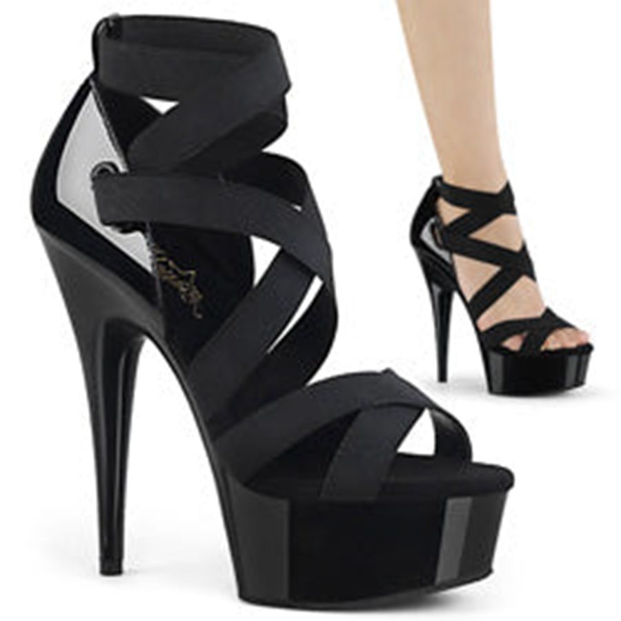 Women's Pleaser Delight-657 Heels Black | 174DHIAFK