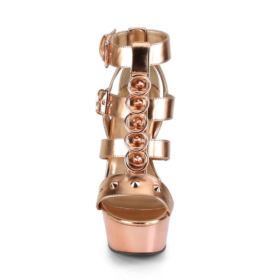 Women's Pleaser Delight-658 Heels Rose Gold | 917QSIYBK