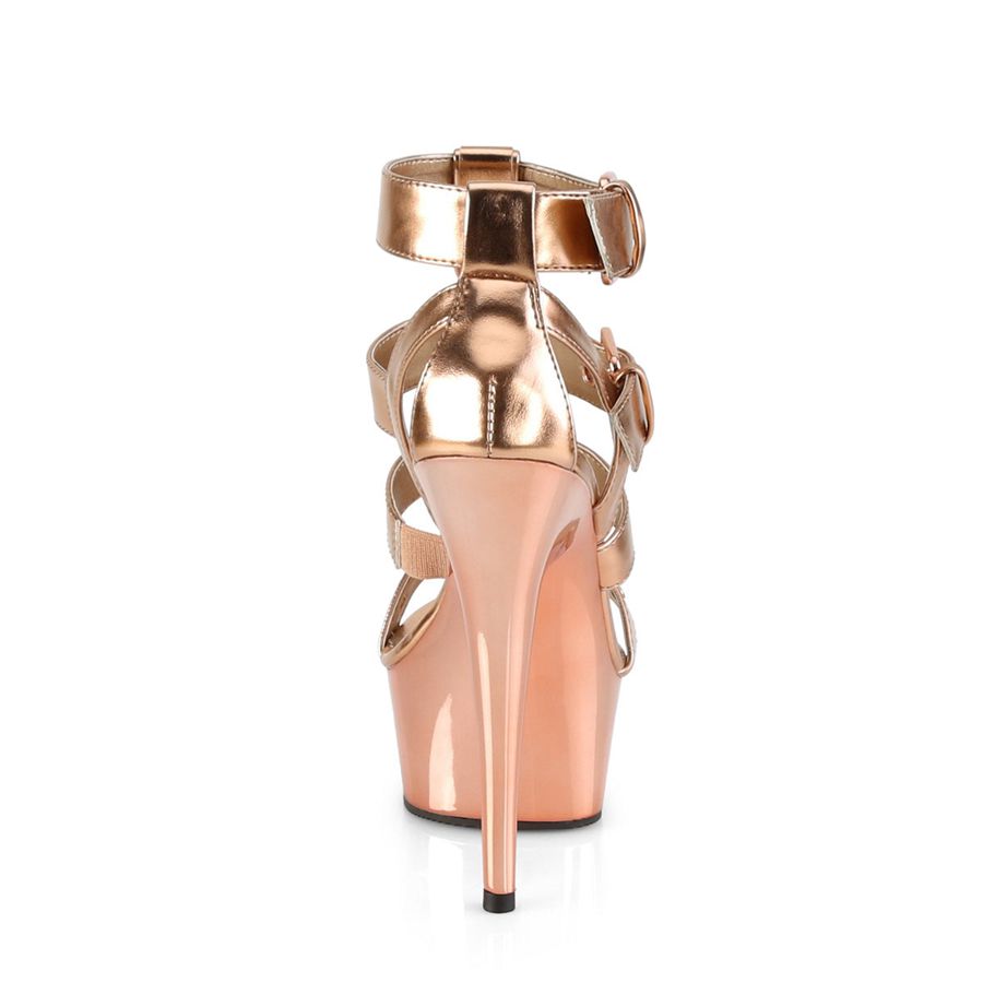 Women's Pleaser Delight-658 Heels Rose Gold | 917QSIYBK