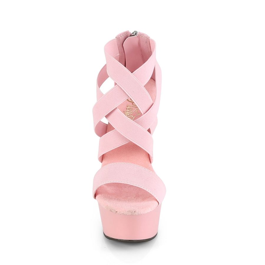 Women's Pleaser Delight-669 Heels Pink | 825JZWVGY