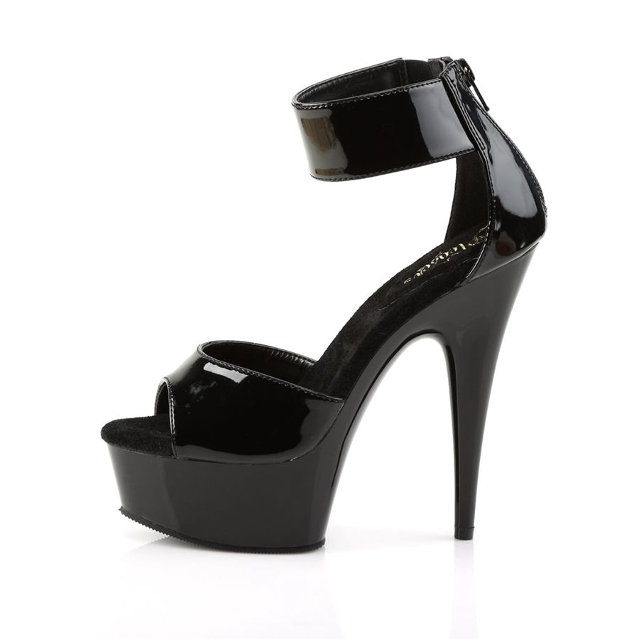 Women's Pleaser Delight-670-3 Heels Black | 468PRVYHB