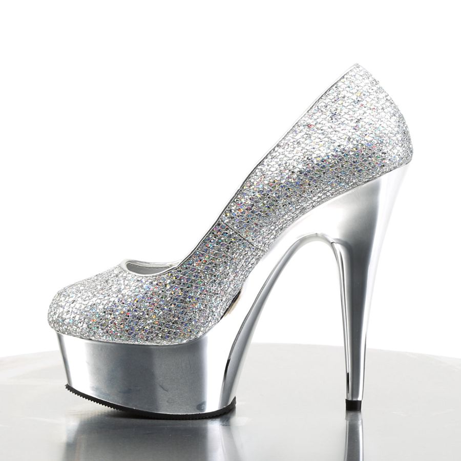 Women's Pleaser Delight-685G Pumps Silver | 293KRFGVD