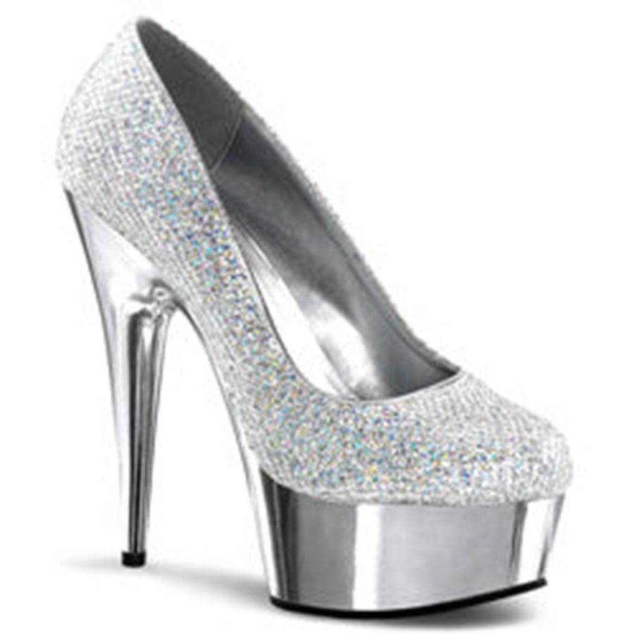 Women's Pleaser Delight-685G Pumps Silver | 293KRFGVD