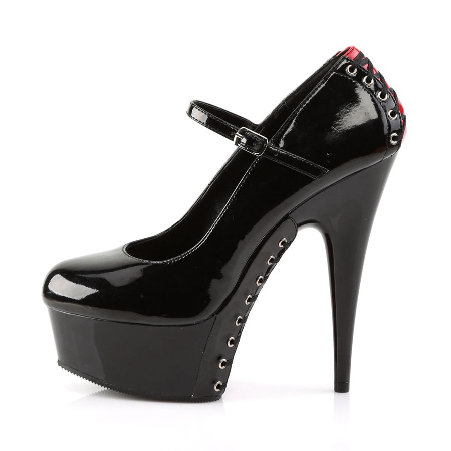 Women's Pleaser Delight-687FH Pumps Black | 092KHPDWG