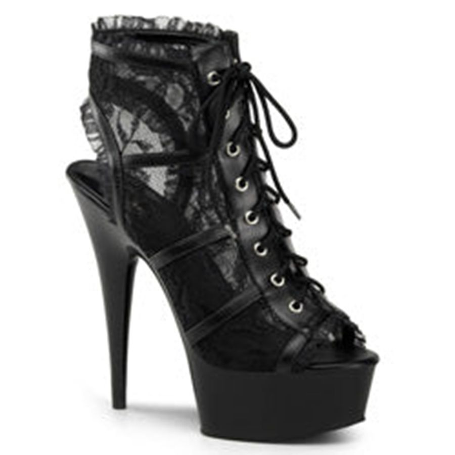 Women's Pleaser Delight-696LC Heels Black | 902GXDQOV