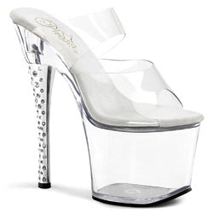 Women's Pleaser Diamond-702 Platform Sandals Clear | 249SAOHME