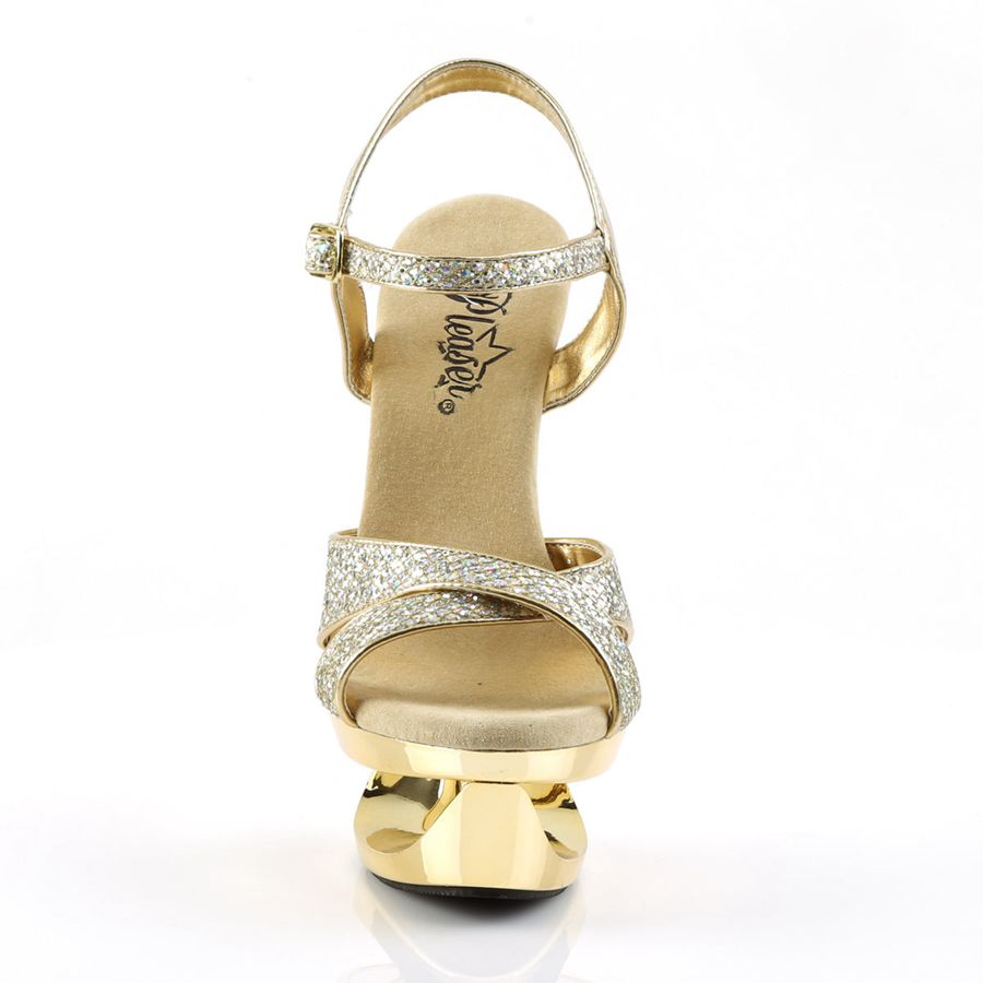 Women's Pleaser Eclipse-619G Ankle Strap Sandals Gold | 469ZGWAMS