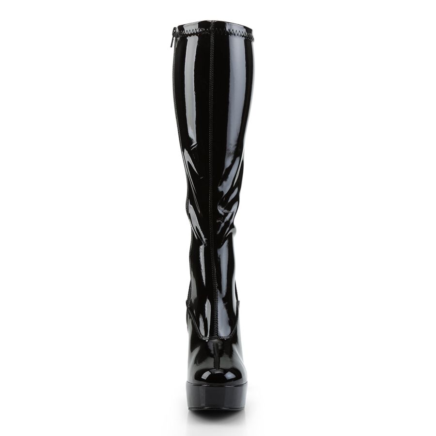 Women's Pleaser Electra-2000Z Knee High Boots Black | 459AURILX