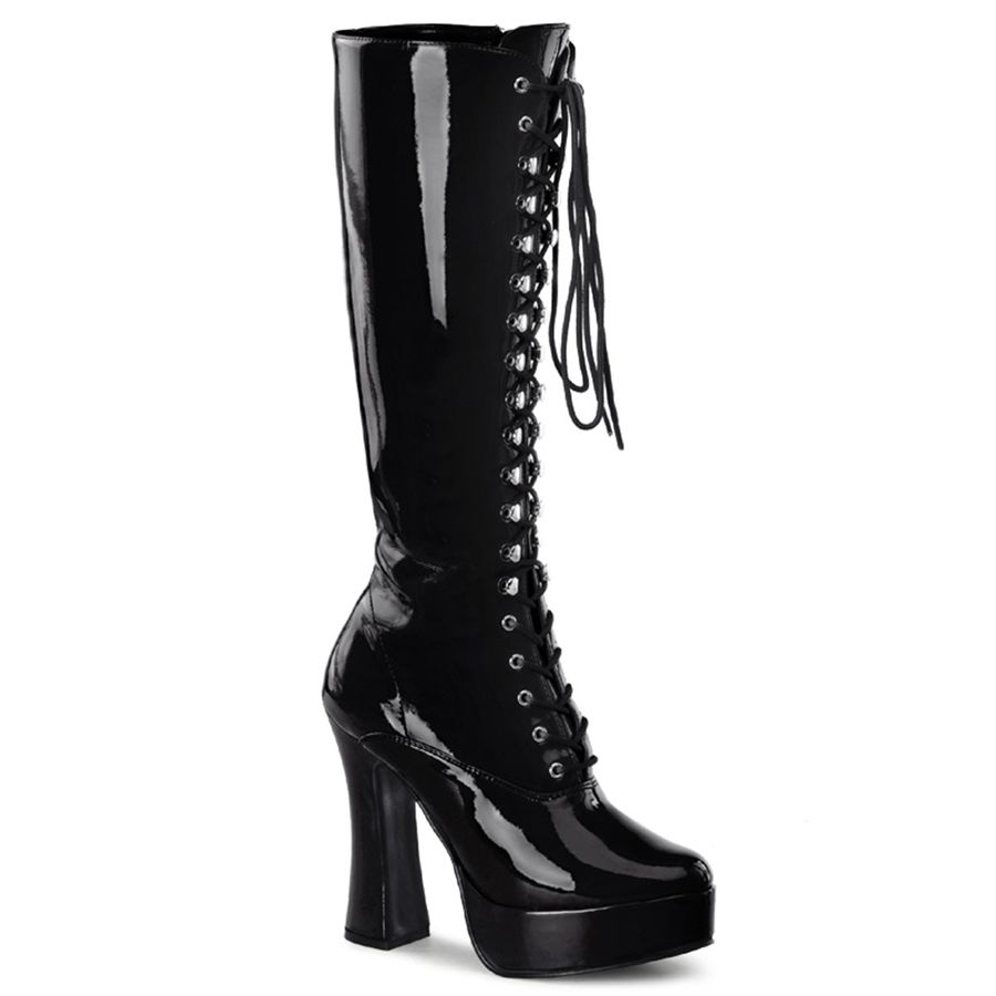 Women\'s Pleaser Electra-2020 Knee High Boots Black | 617NZPRFL