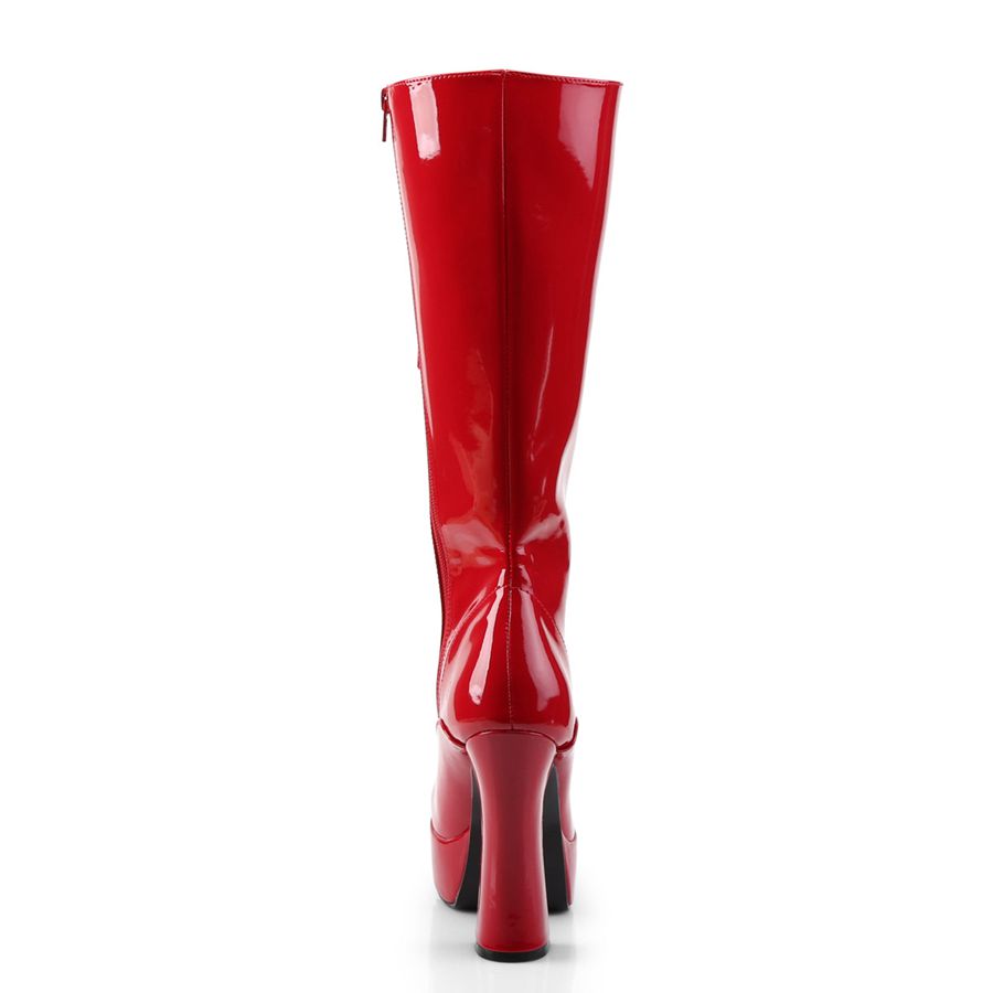 Women's Pleaser Electra-2020 Knee High Boots Red | 915VFBKXM