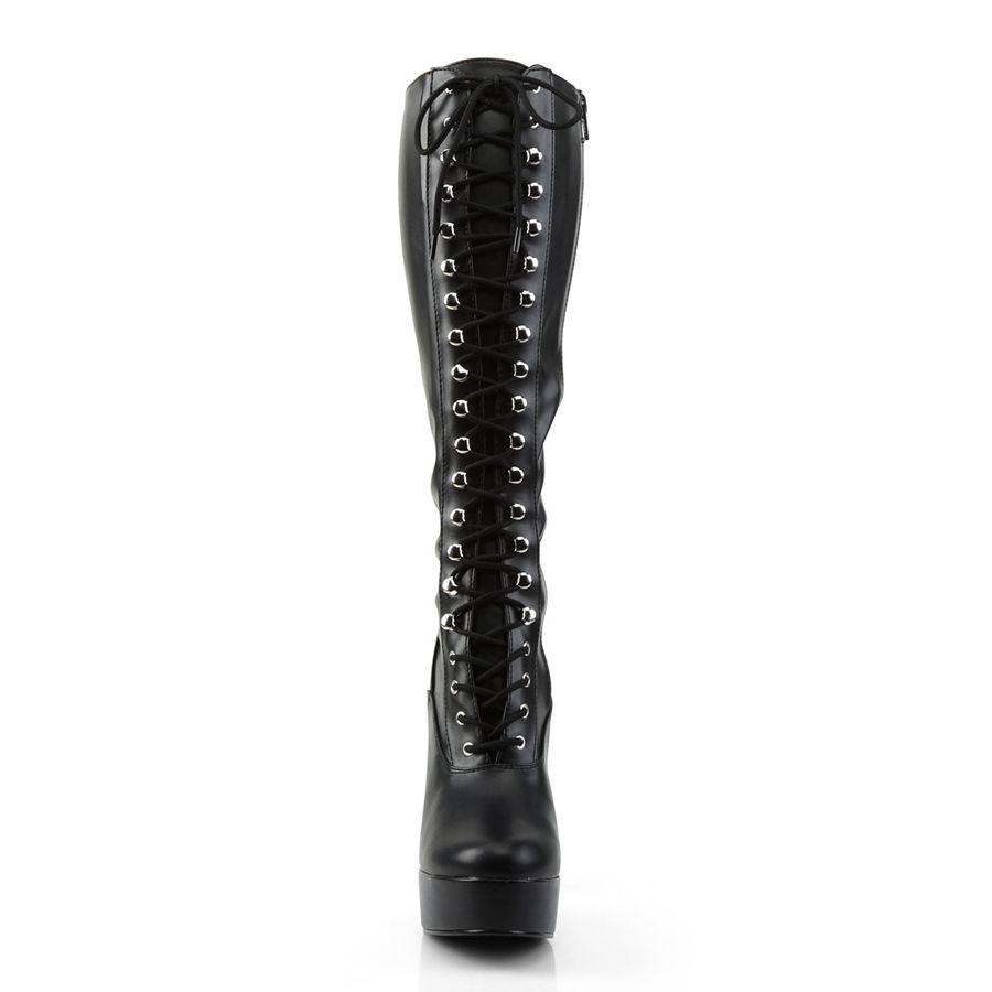 Women's Pleaser Electra-2023 Knee High Boots Black | 702TUZYQD