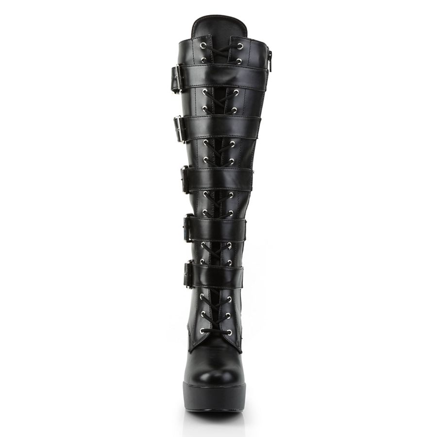 Women's Pleaser Electra-2042 Knee High Boots Black | 671HRAPKD