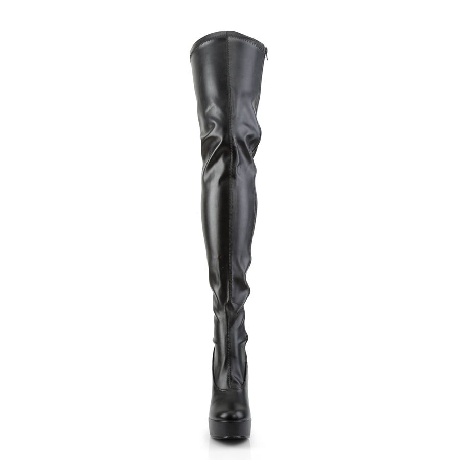 Women's Pleaser Electra-3000Z Thigh High Boots Black | 652HKOWBD