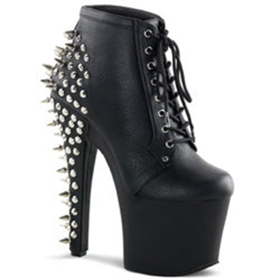 Women's Pleaser Fearless-700-28 Ankle Boots Black | 843HLQOXN