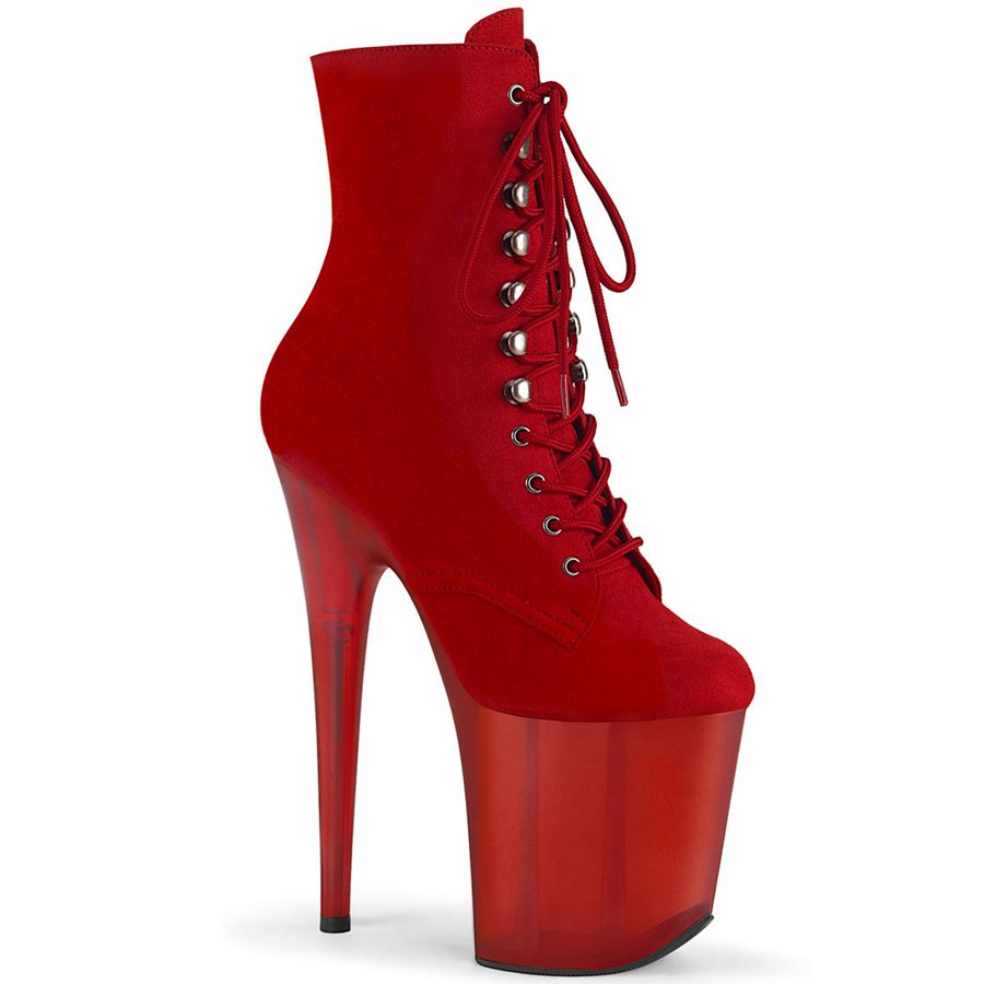 Women\'s Pleaser Flamingo-1020FST Ankle Boots Red | 615SJQOTI