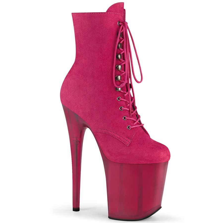 Women\'s Pleaser Flamingo-1020FST Ankle Boots Pink | 743VMIKBS