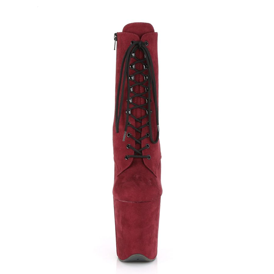 Women's Pleaser Flamingo-1020FS Ankle Boots Burgundy | 483WLGCZT