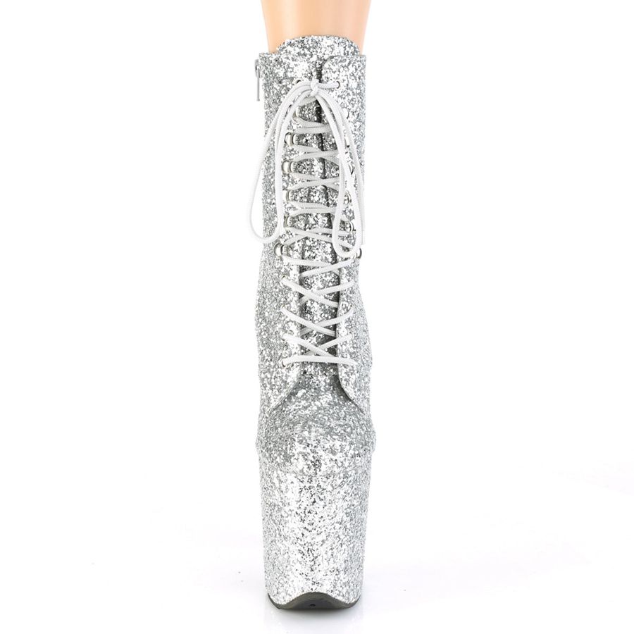 Women's Pleaser Flamingo-1020GWR Ankle Boots Silver | 965CQWGYE