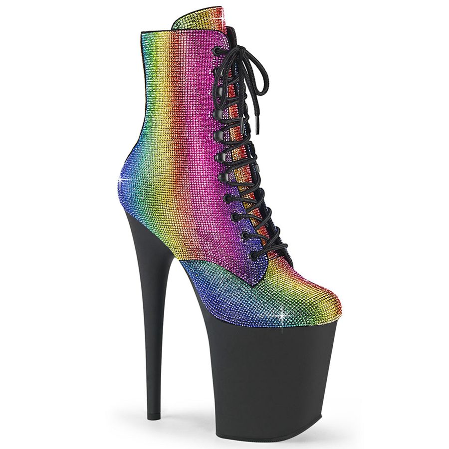 Women\'s Pleaser Flamingo-1020RS Ankle Boots Multicolor | 697ZPQUDO