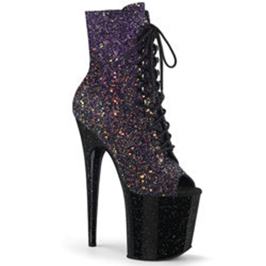 Women's Pleaser Flamingo-1021OMBG Ankle Boots Purple | 532GHWBNI