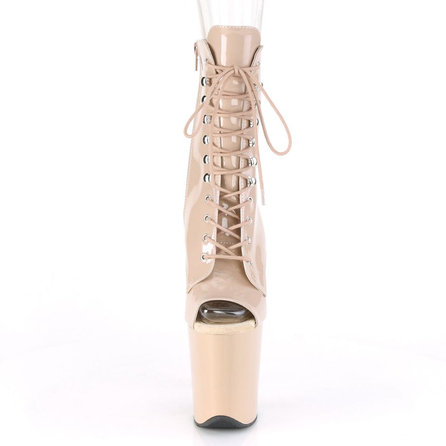 Women's Pleaser Flamingo-1021 Ankle Boots Beige | 689QBZLOV