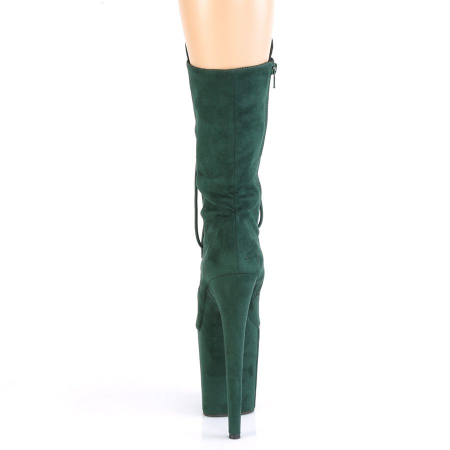 Women's Pleaser Flamingo-1050FS Mid-Calf Boots Green | 784QEPAHC