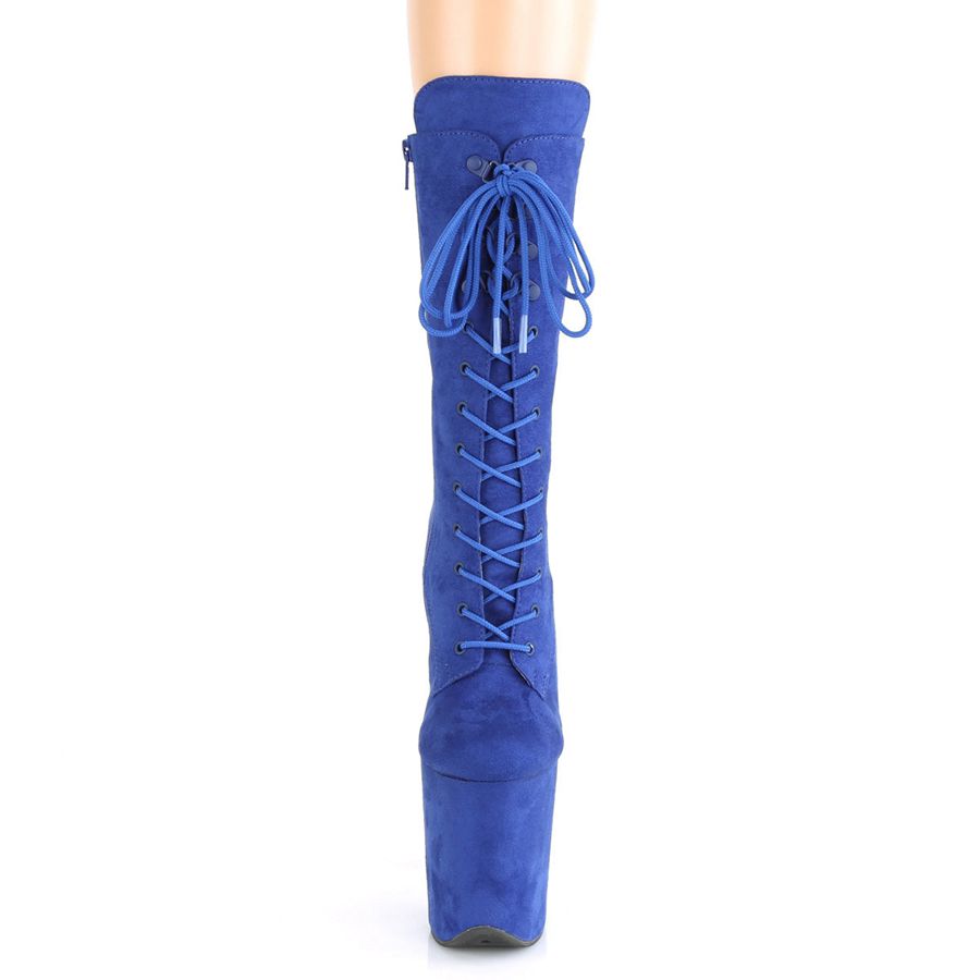 Women's Pleaser Flamingo-1050FS Mid-Calf Boots Navy | 907BQGTCV