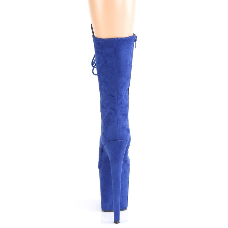 Women's Pleaser Flamingo-1050FS Mid-Calf Boots Navy | 907BQGTCV