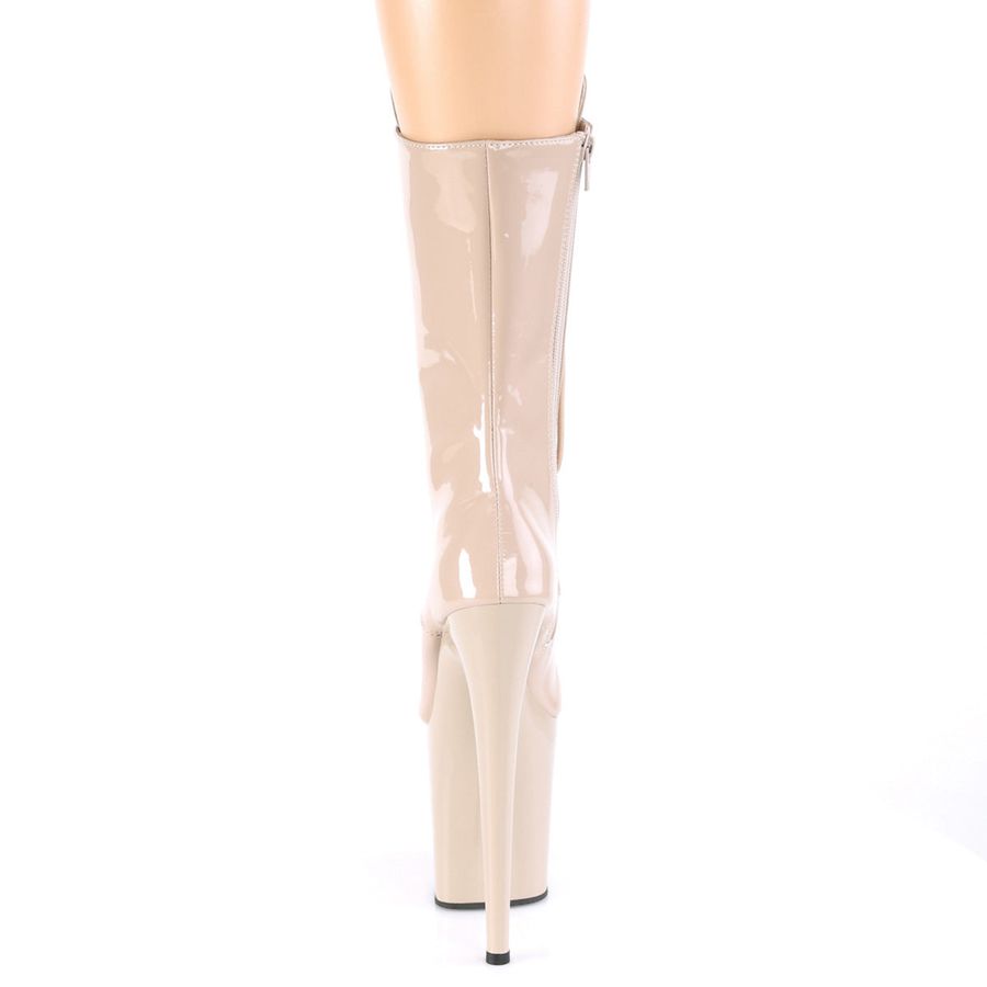 Women's Pleaser Flamingo-1050 Mid-Calf Boots Beige | 465TMNVYK