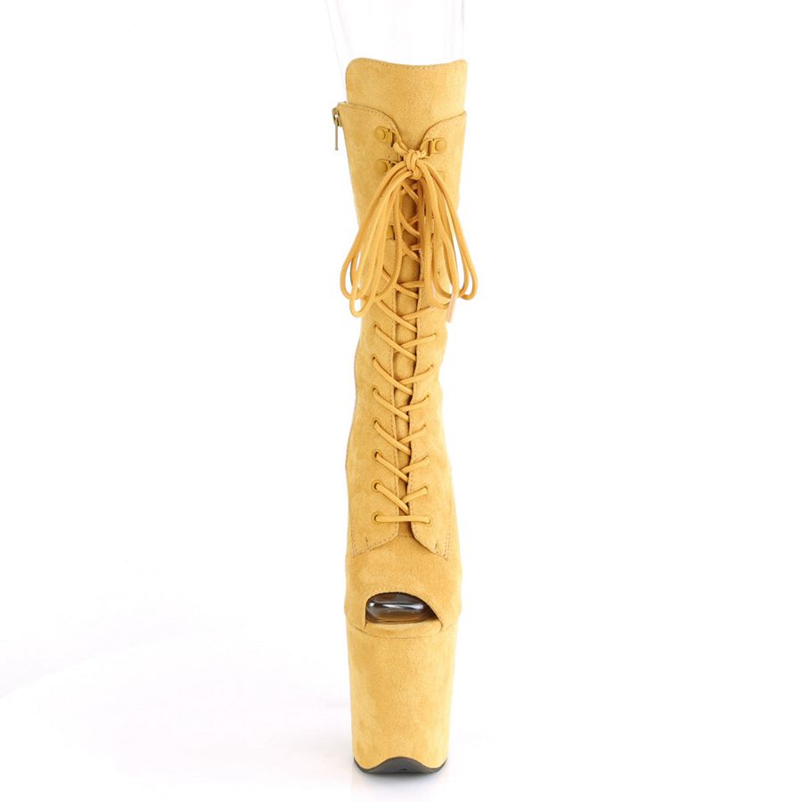 Women's Pleaser Flamingo-1051FS Mid-Calf Boots Gold | 291FCTSZO