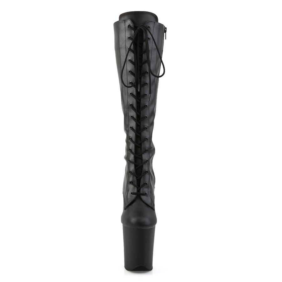 Women's Pleaser Flamingo-2023 Knee High Boots Black | 082TMAGBU