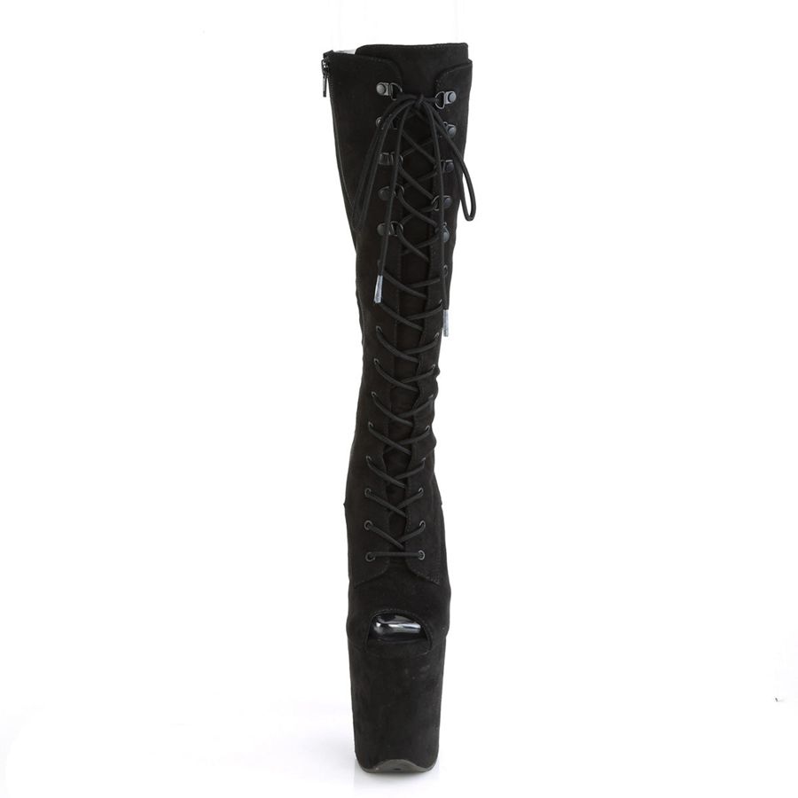 Women's Pleaser Flamingo-2051FS Knee High Boots Black | 109JVYQDI