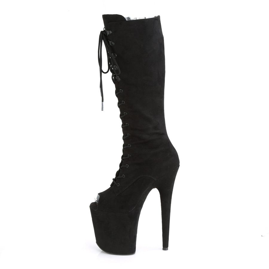 Women's Pleaser Flamingo-2051FS Knee High Boots Black | 109JVYQDI